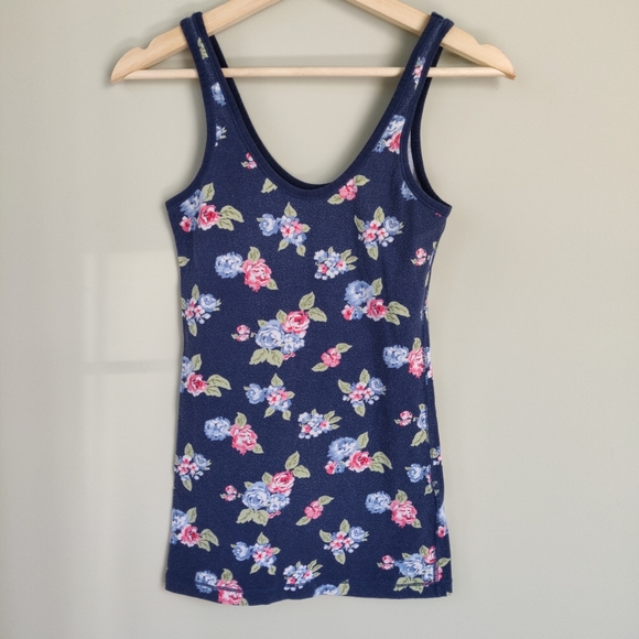 Abercrombie & Fitch Floral Stretchy Tank Top XL - Picture 2 of 9